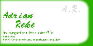 adrian reke business card